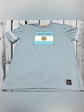 Argentina Mitre Graphic Crew Tee - Light Blue S